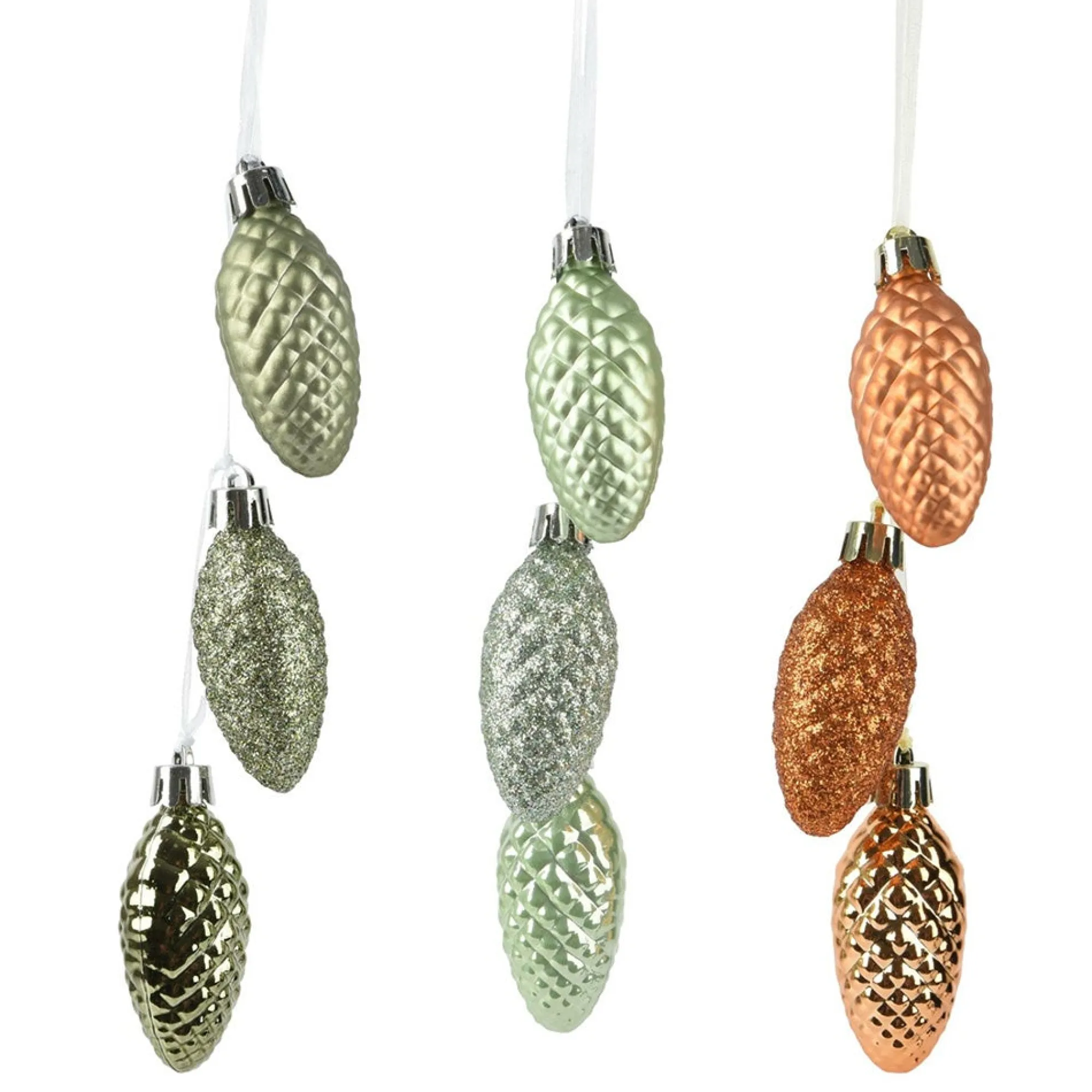 Kerstdecoratie|Kerstballen>Hanger bundel dennenappel