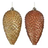 Kerstballen|Kerstdecoratie>Hanger dennenappel bruin goud 24 cm