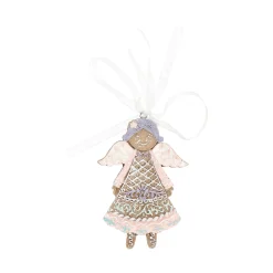 Kerstdecoratie|Kerstballen>Hanger engel gingerbread 10 cm