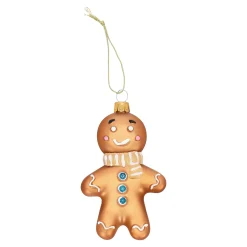 Kerstdecoratie|Kerstballen>Hanger glas gingerbread