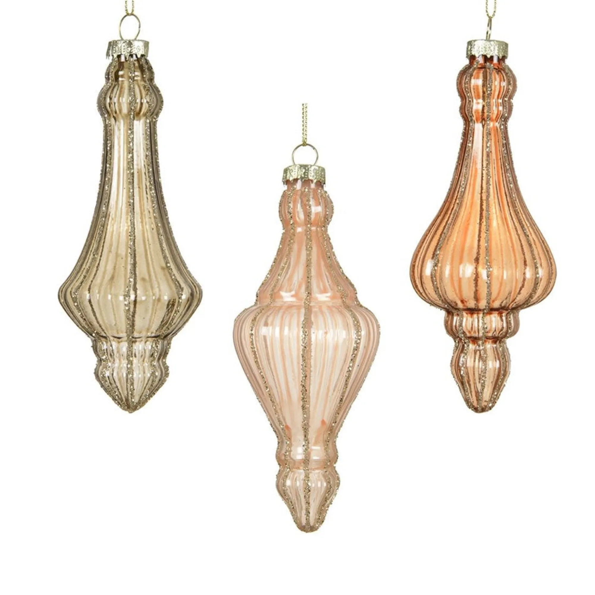 Decoris Kerstdecoratie|Kerstballen>Hanger glas pegel 14 cm