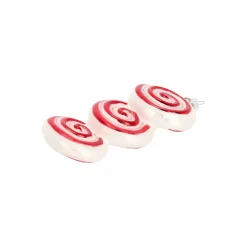 Kerstdecoratie|Kerstballen>Hanger glas snoepjes wit rood