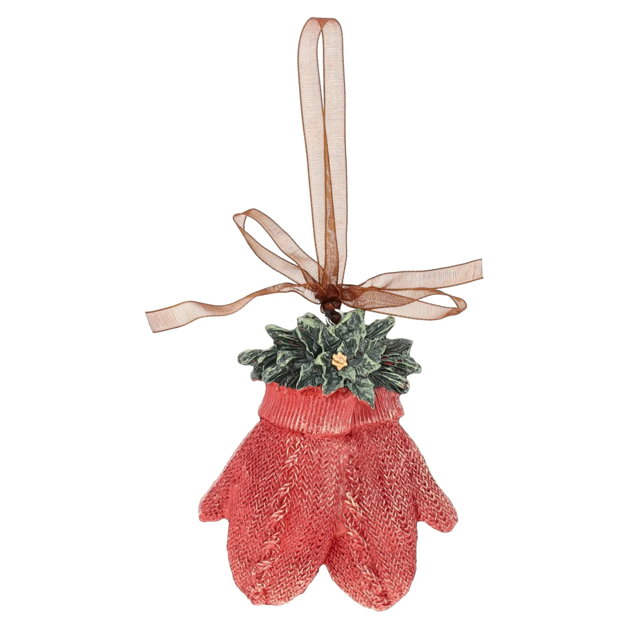 Kerstdecoratie|Kerstballen>Hanger handschoen rood 9 cm