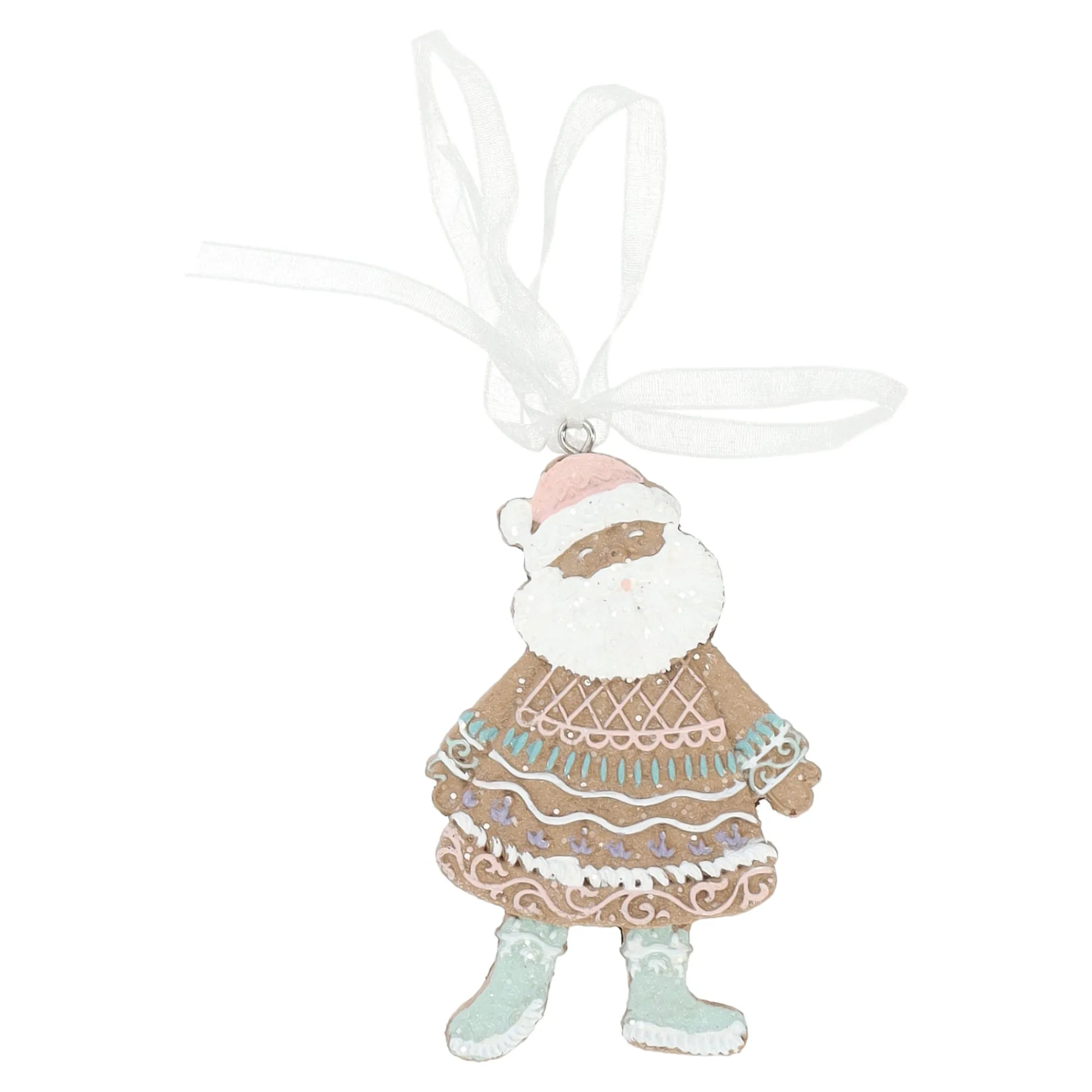 Kerstdecoratie|Kerstballen>Hanger kerstman gingerbread 9 cm
