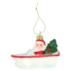 O'malley Kerstdecoratie|Kerstballen>Hanger kerstman in bad 10 x 6 cm