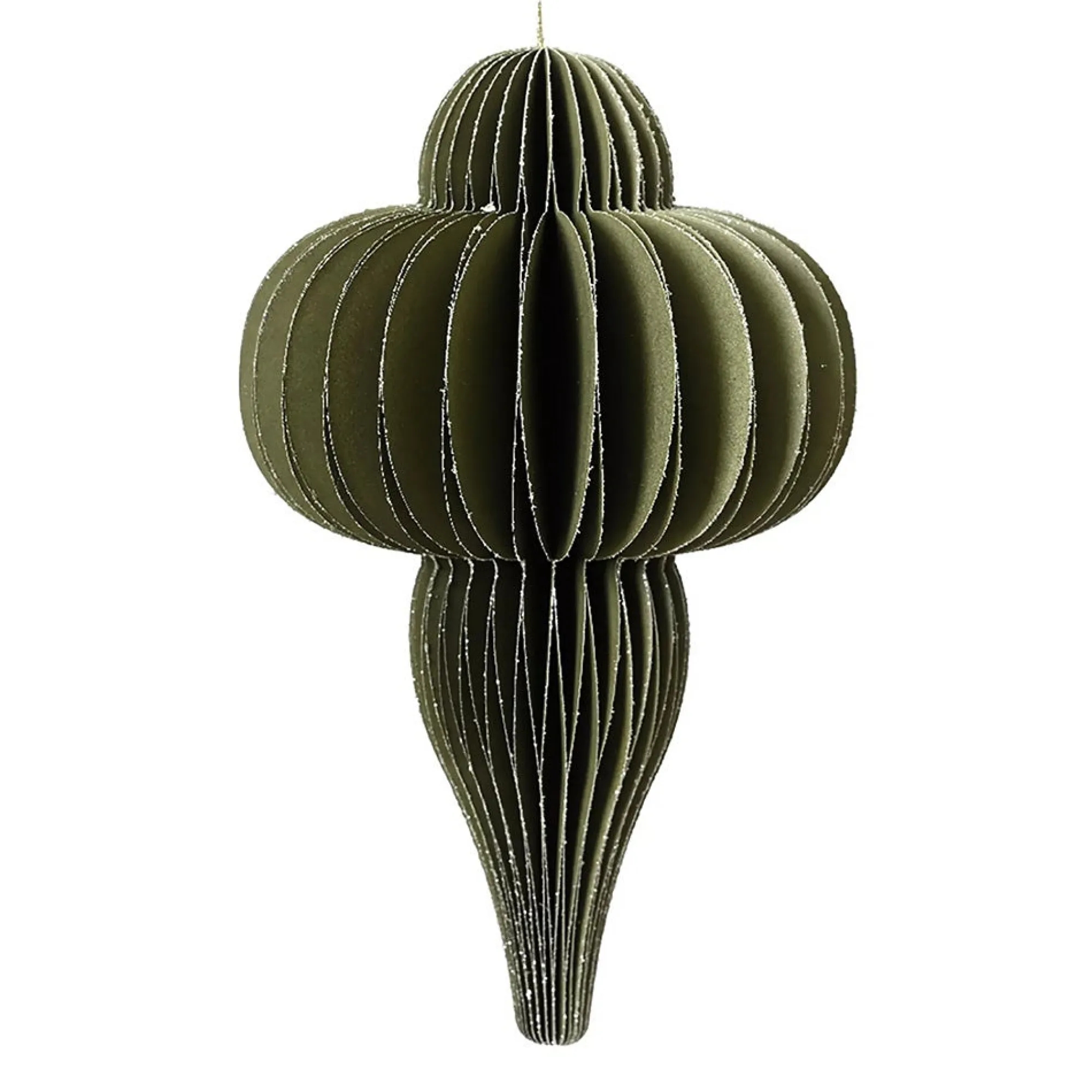 Decoris Kerstdecoratie|Kerstballen>Hanger papier pegel groen 15 cm