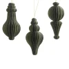 Decoris Kerstballen|Kerstdecoratie>Hanger papier pegel groen 12 cm