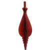 Decoris Kerstdecoratie|Kerstballen>Hanger papier pegel rood 80 cm