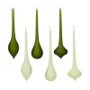 Decoris Kerstballen|Kerstdecoratie>Hanger pegel glas mat groen 31 cm