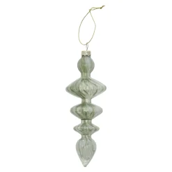 Kerstballen|Kerstdecoratie>Hanger pegel groen 5 x 15 cm