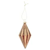 Kerstdecoratie|Kerstballen>Hanger pegel rood goud 6 x 12 cm