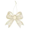 Kerstballen|Kerstdecoratie>Hanger strik goud 12 x 10 cm