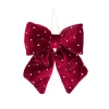 Mica Decorations Kerstdecoratie|Kerstballen>Hanger strik rood 15x17cm