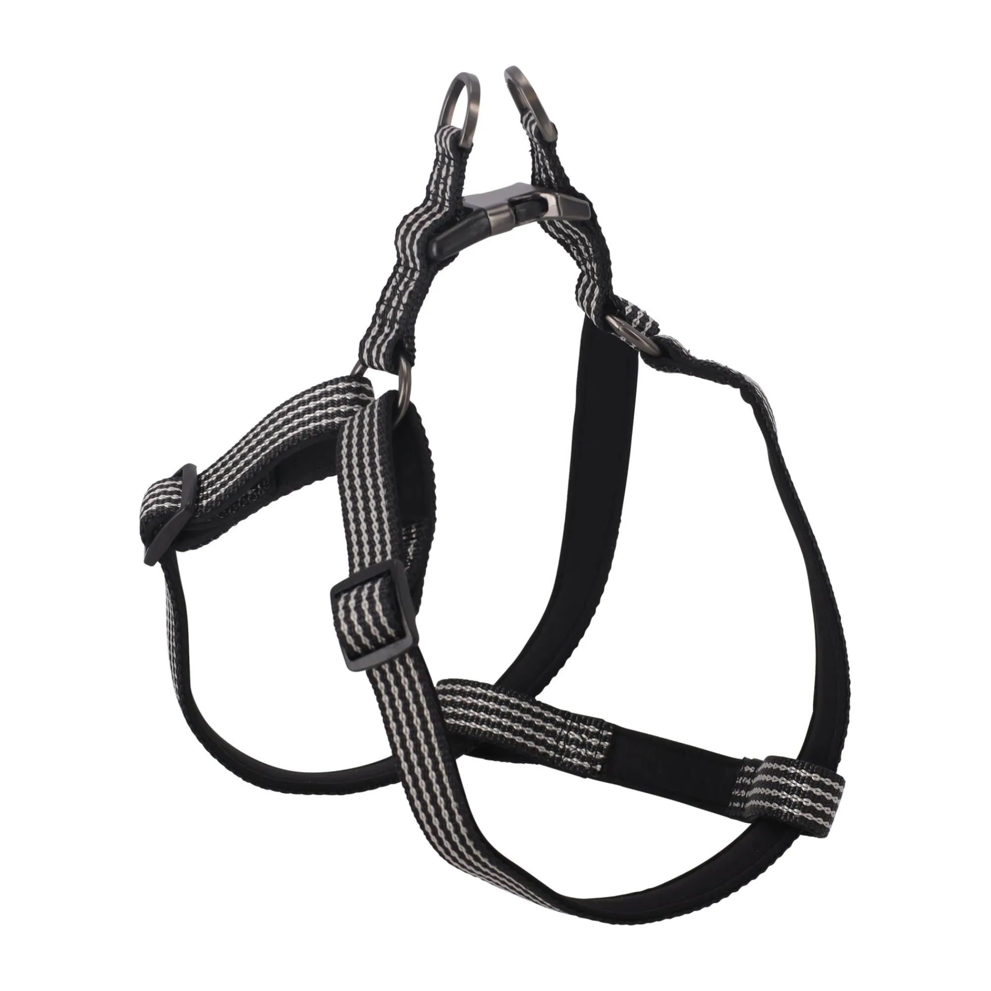Flamingo Hondentuig>Harnas Step&go Jannu zwart M 35-60cm