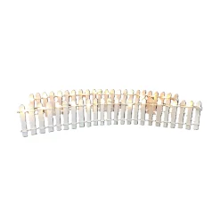 Kerstdorp>Hekwerk wit 30cm met LED