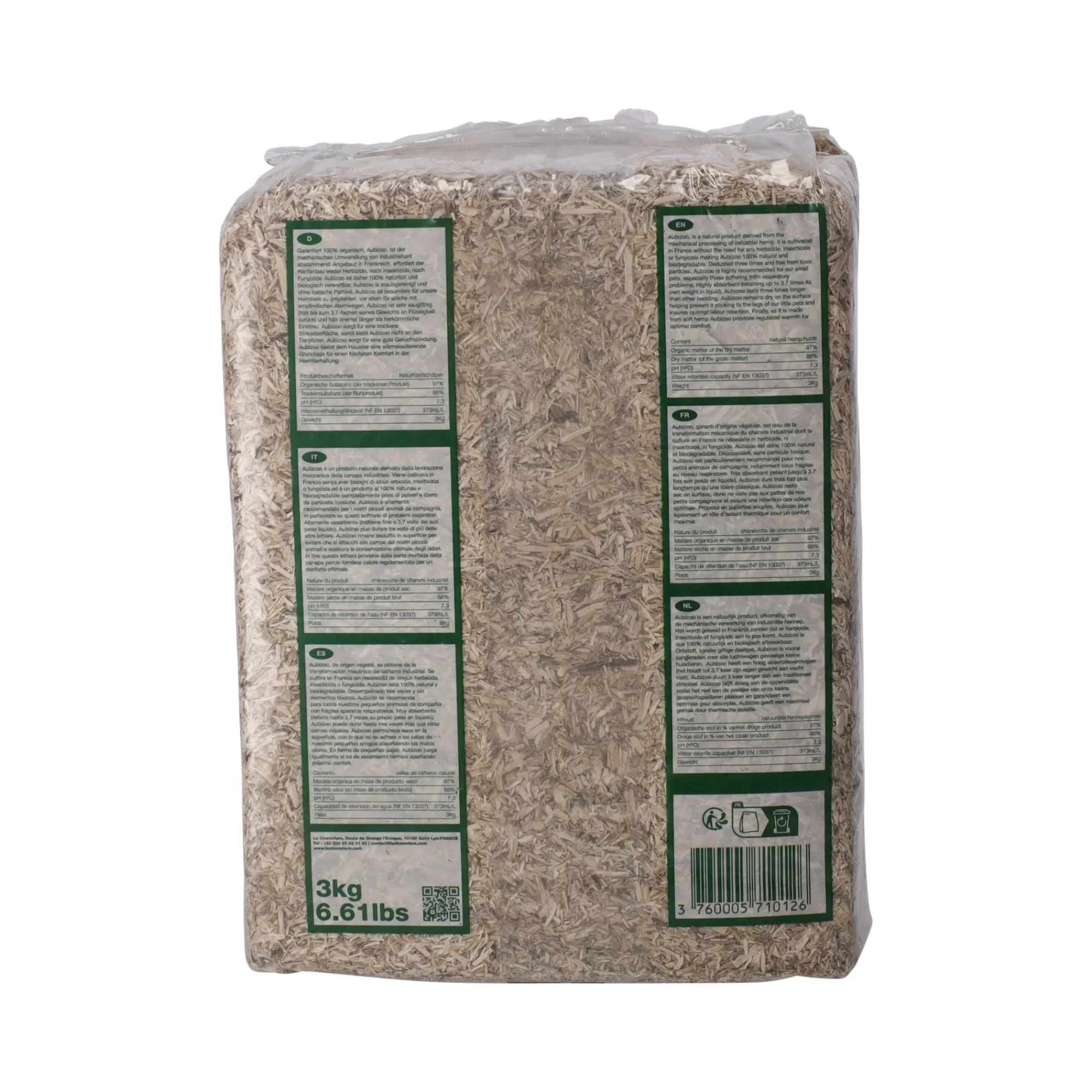 Aubiose Bodembedekking Kooi>Hennep strooisel 3kg