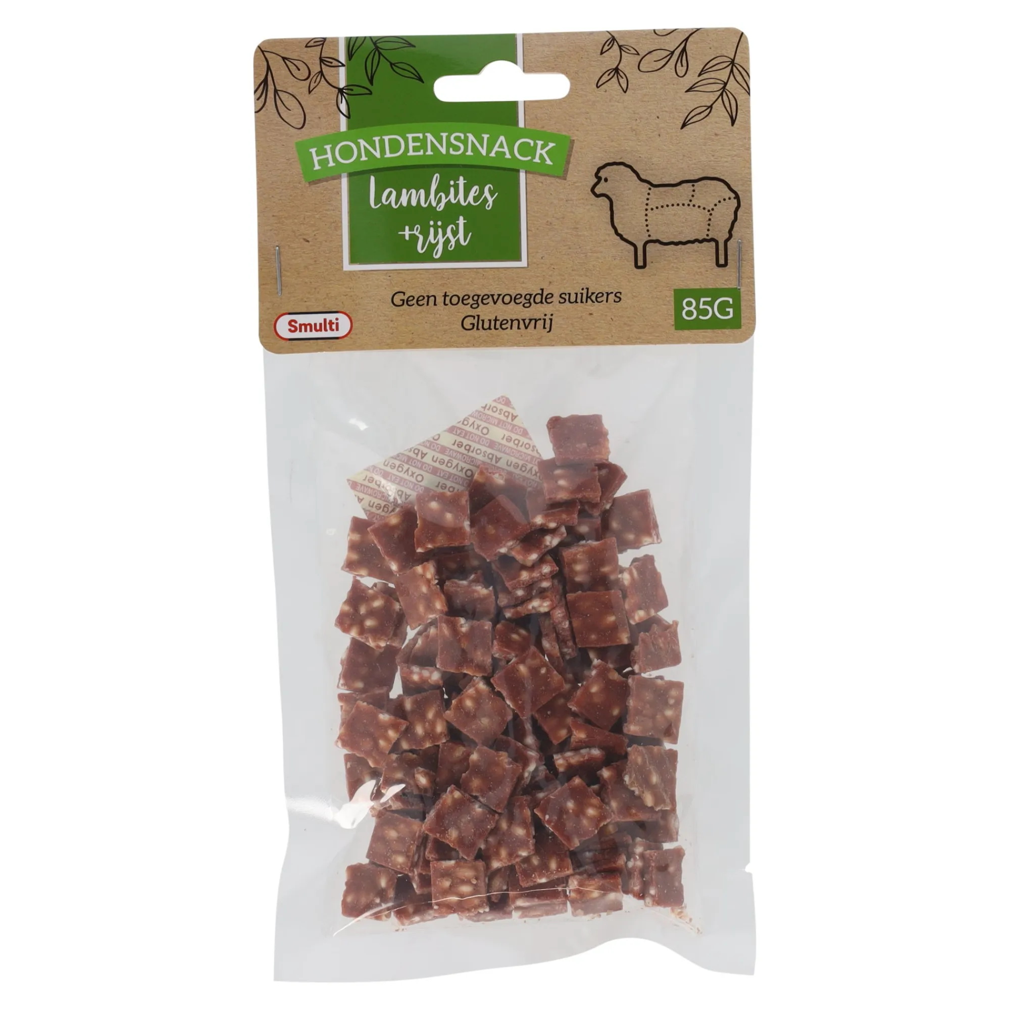 Smulti Hondensnacks>Hondensnack bites lam met rijst 85 gr