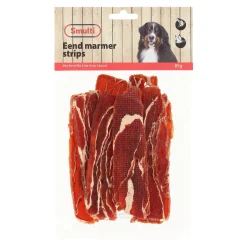 Smulti Hondensnacks>Hondensnack eend marmer strips 85g
