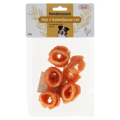 Smulti Hondensnacks>Hondensnack kabeljauw rol met kip 140g