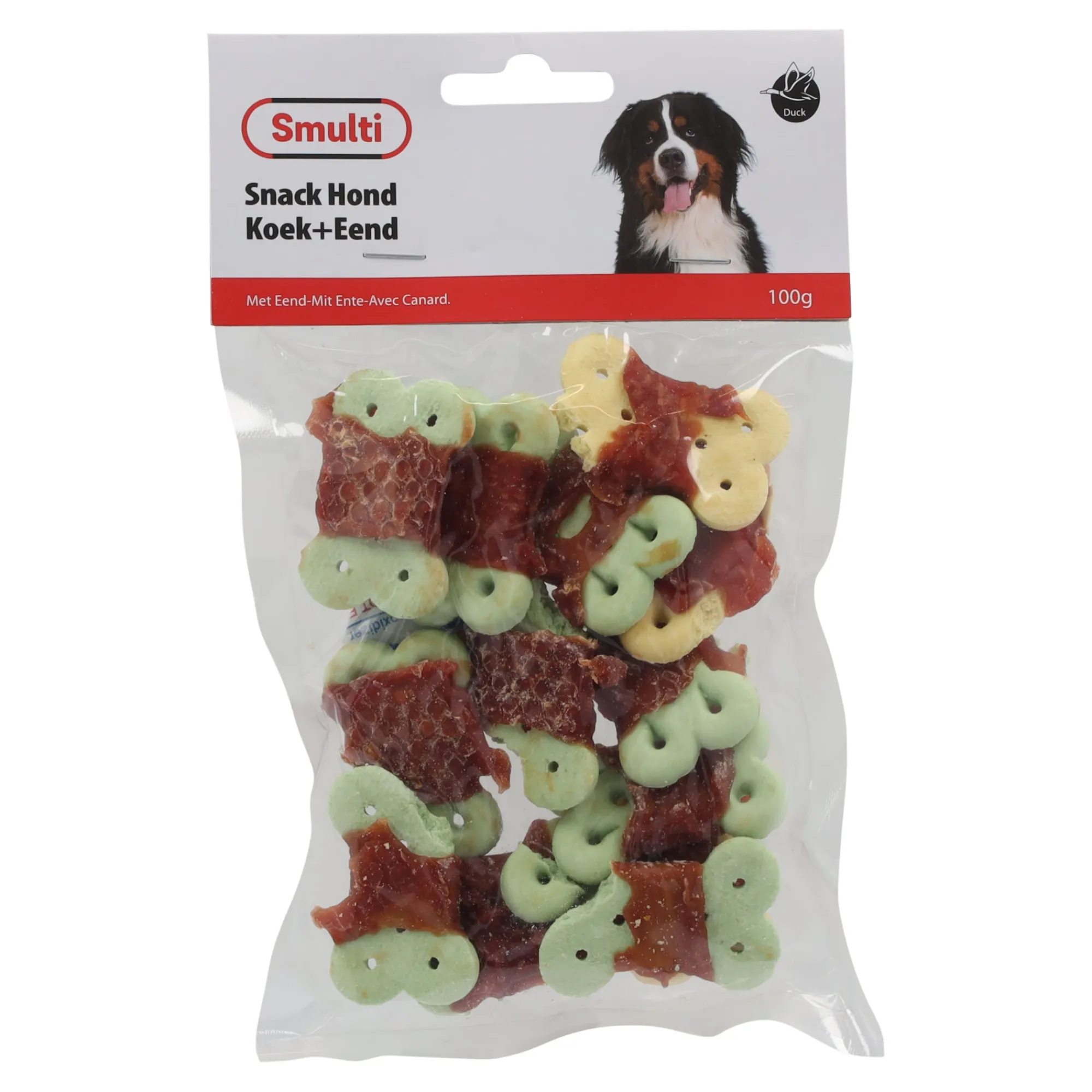 Smulti Hondensnacks>Hondensnack koek met eend 100 g