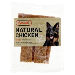 Smulti Hondensnacks>Hondensnack nature kip strips 100g