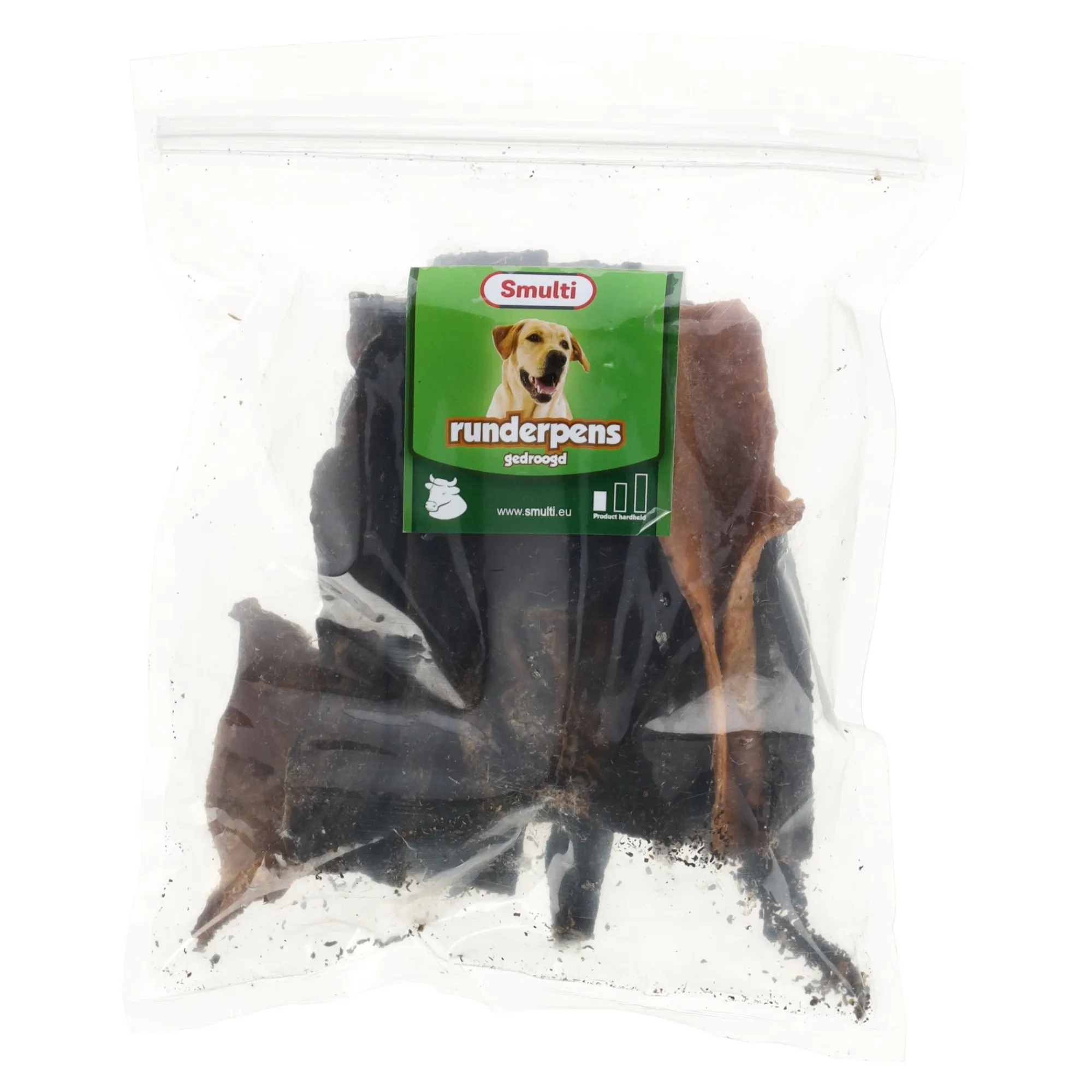 Smulti Hondensnacks>Hondensnack runderpens 250g