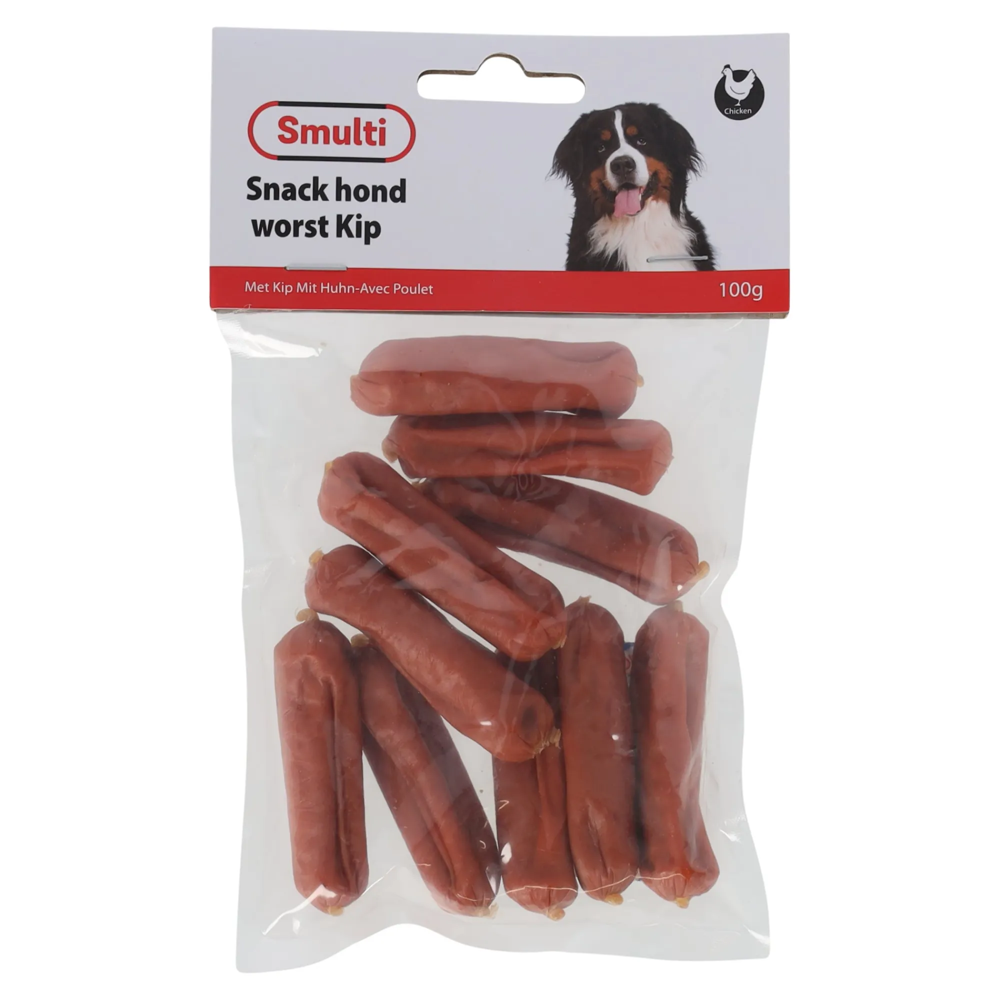 Smulti Hondensnacks>Hondensnack worst kip 100gr