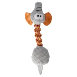 Friendly Pet Hondenspeelgoed>Hondenspeelgoed touw+pluche olifant 42cm