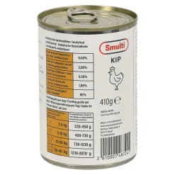 Smulti Hondenvoer>Hondenvoer Blik 410 gram Kip