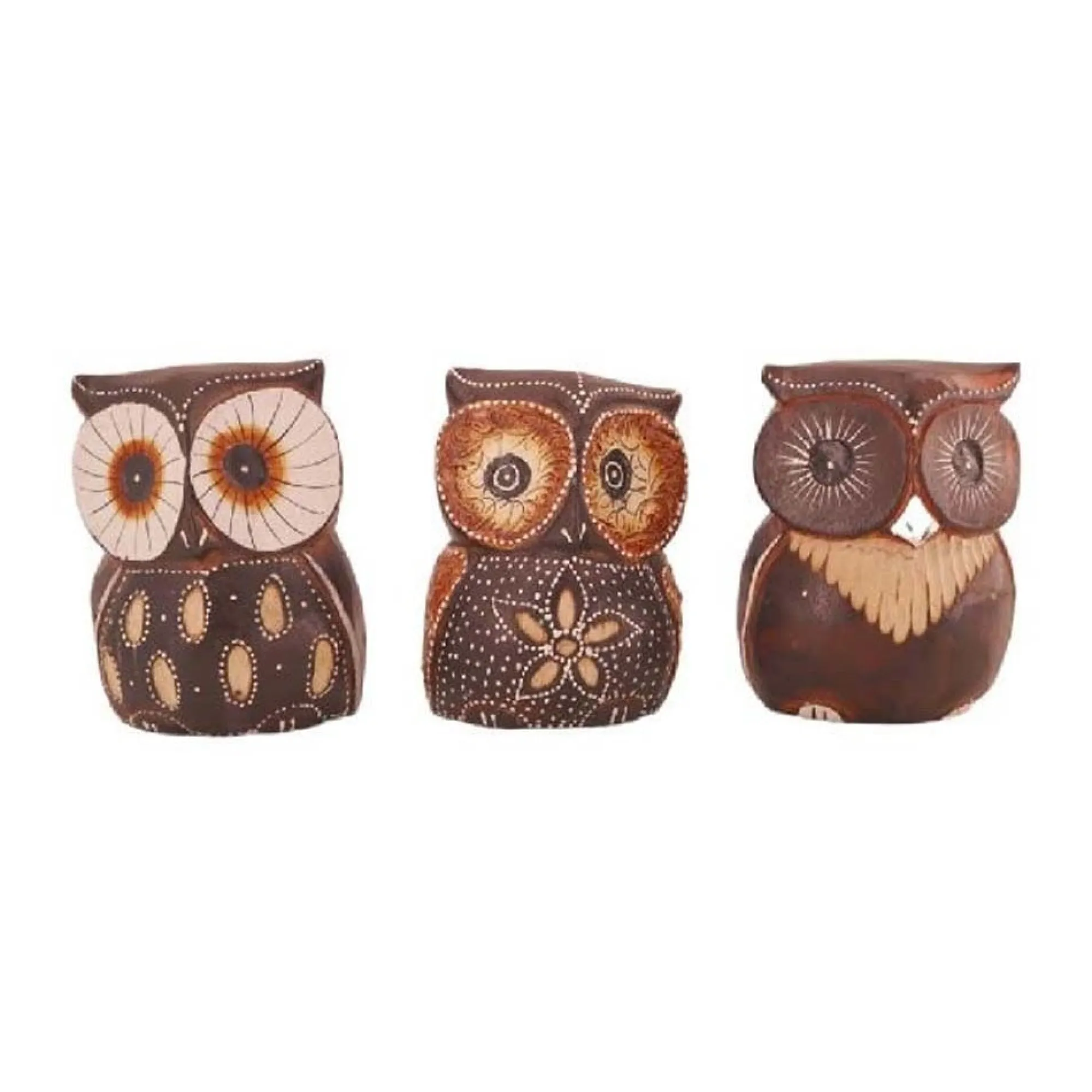 Natural Collections Woondecoratie>Houten uil 9 x 12 cm