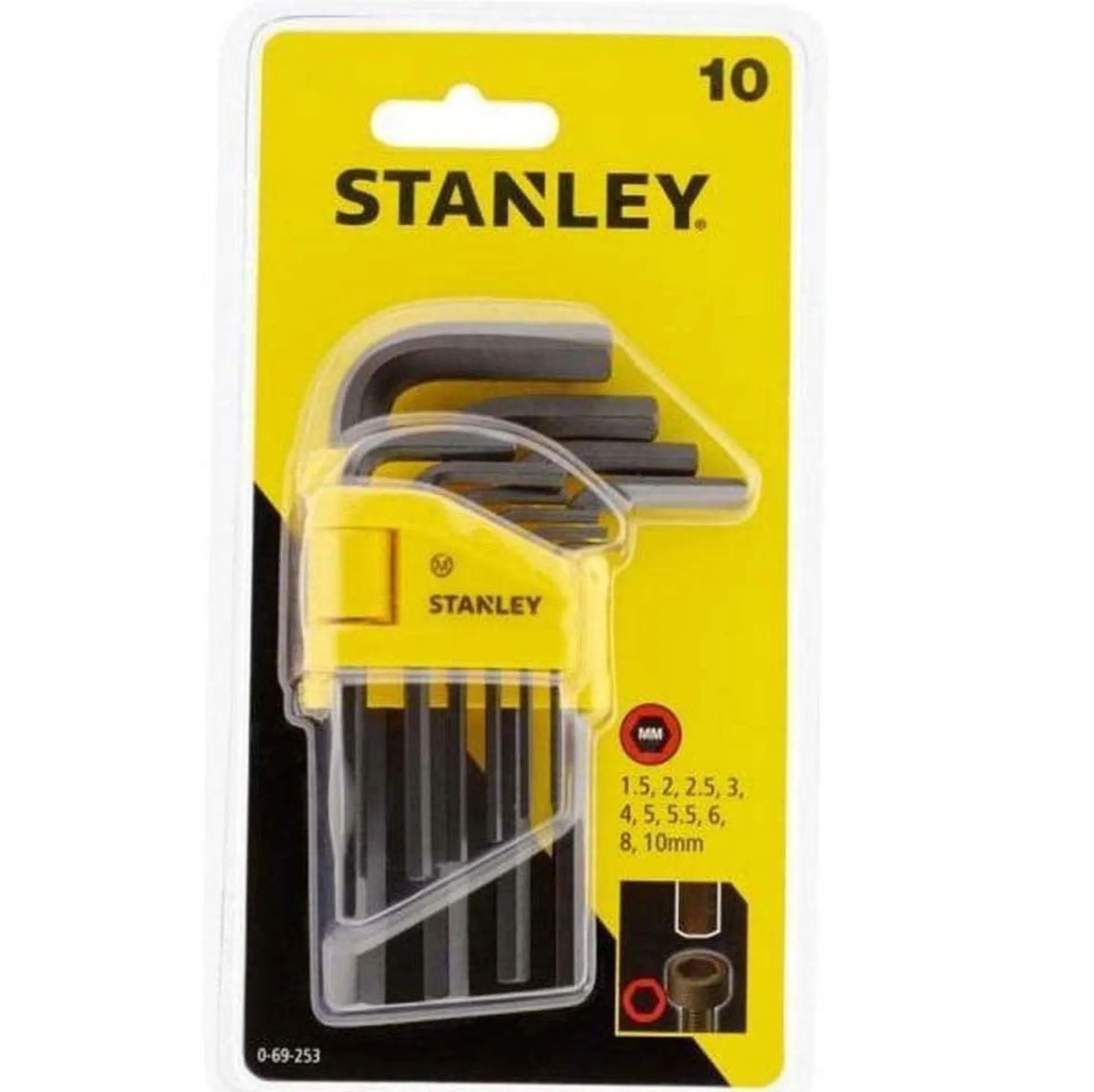 Stanley Handgereedschap>Inbussleutel 10-delig 0-69-253