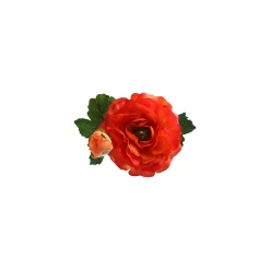 O'malley Kunstplanten En Kunstbloemen>Japanse roos oranje 36 cm
