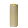 Lumineo Kerstdecoratie>Kaars led glitter goud 19 cm