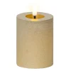 Lumineo Kerstdecoratie|Kaarsen>Kaars led glitter goud 11 cm