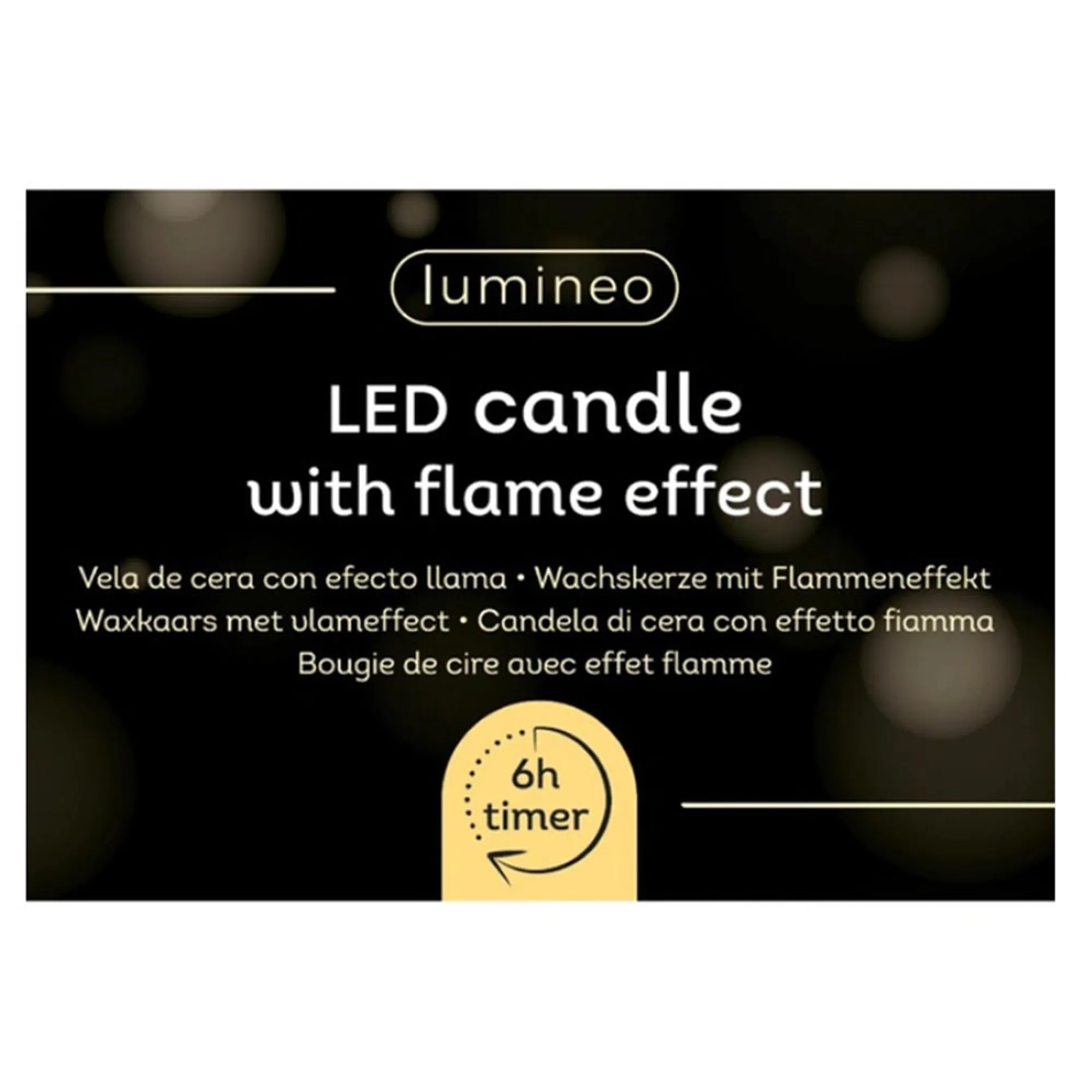 Lumineo Kaarsen|Kerstdecoratie>Kaars led glitter goud 15 cm