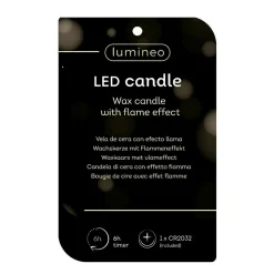 Lumineo Kerstdecoratie>Kaars led kerstboom bruin 10 cm