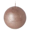 O'malley Kaarsen>Kaars metallic bol 80mm bruin
