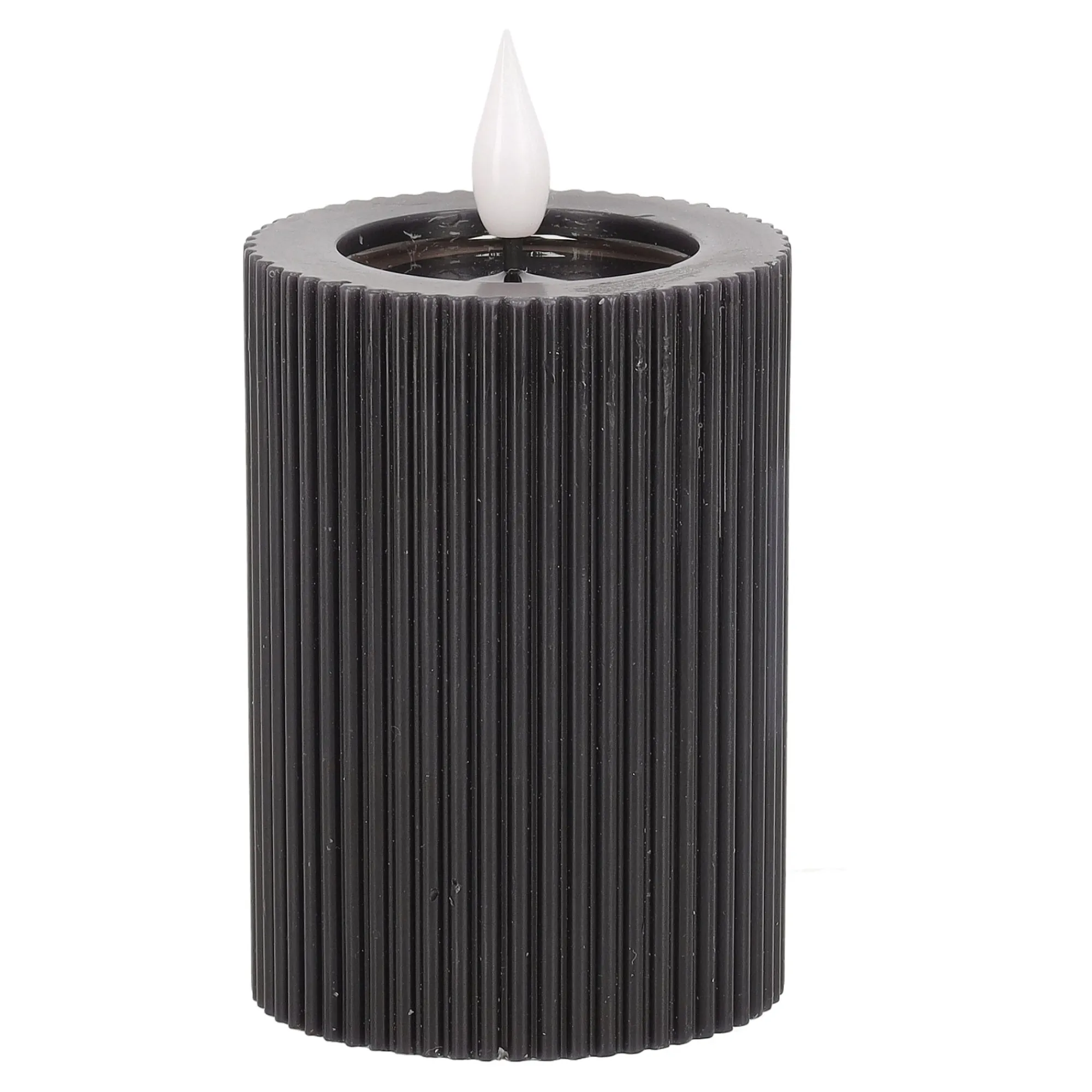 O'malley Kaarsen>Kaars rib melt LED 7 x 10 cm zwart
