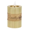 O'malley Kaarsen>Kaars rib melt LED 7 x 10 cm goud