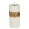 O'malley Kaarsen>Kaars rib melt LED 7 x 15 cm wit
