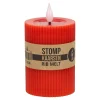 O'malley Kaarsen>Kaars rib melt LED 7 x 10 cm rood