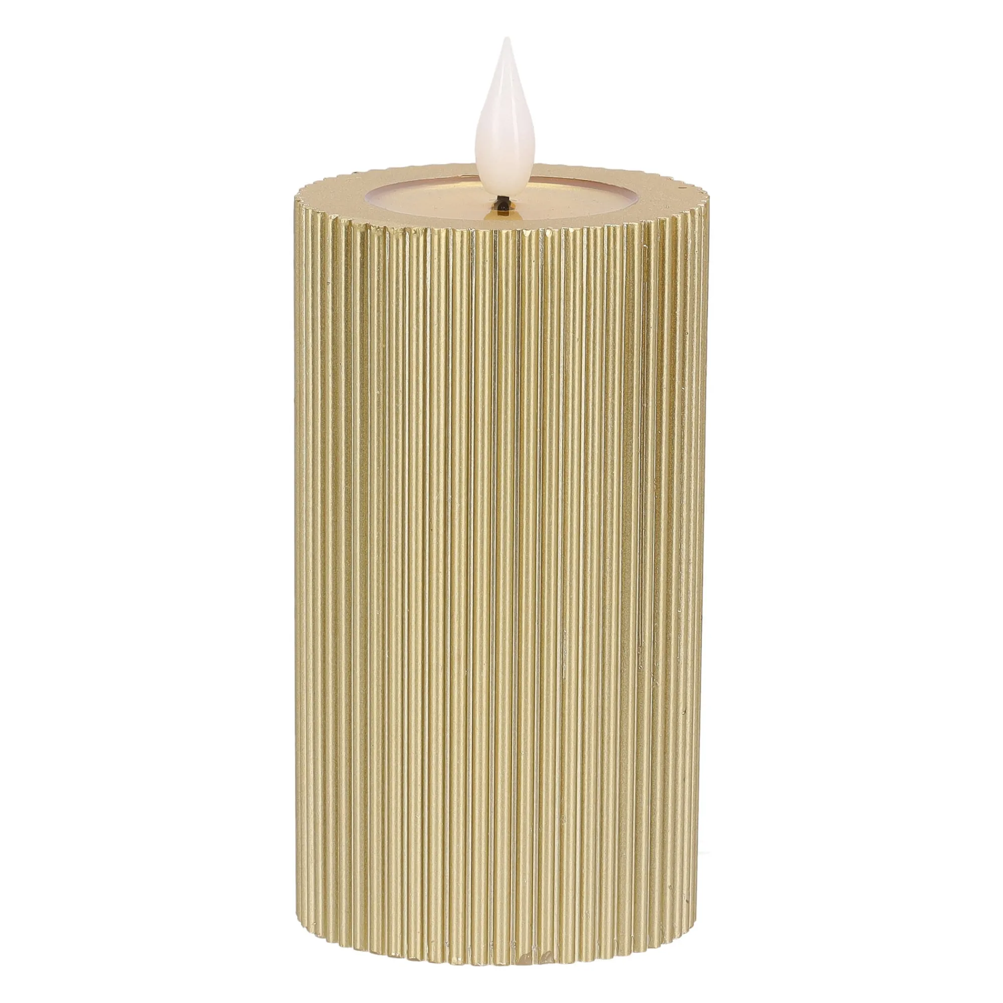 O'malley Kaarsen>Kaars rib melt LED 7 x 12 cm goud