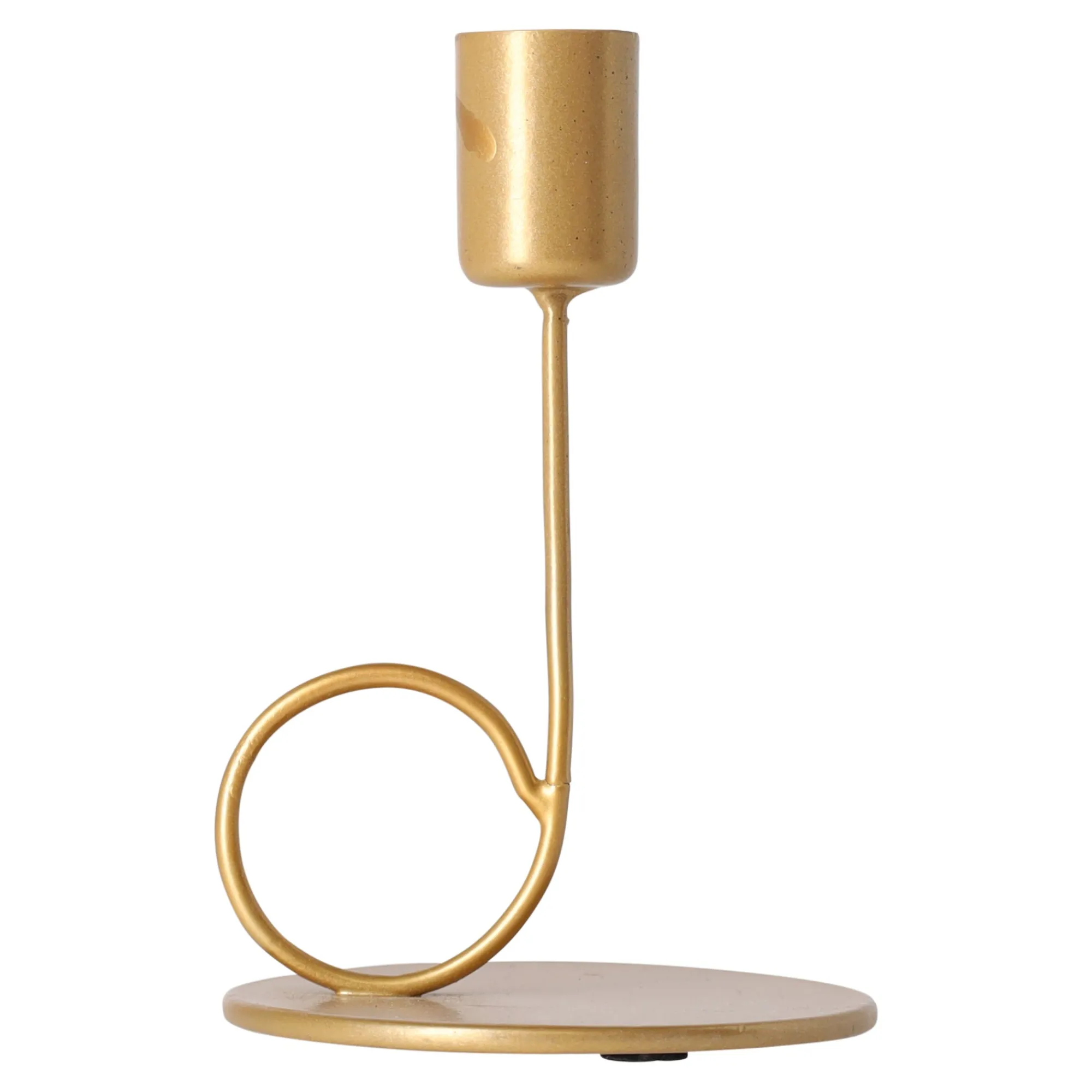 Kaarsen>Kaarshouder diner 12 cm goud