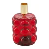 Natural Collections Woondecoratie>Kaarshouder glas rood 8 x 12 cm