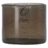 O'malley Kaarsen>Kaarshouder glas Rusa zwart 7 x 7 cm