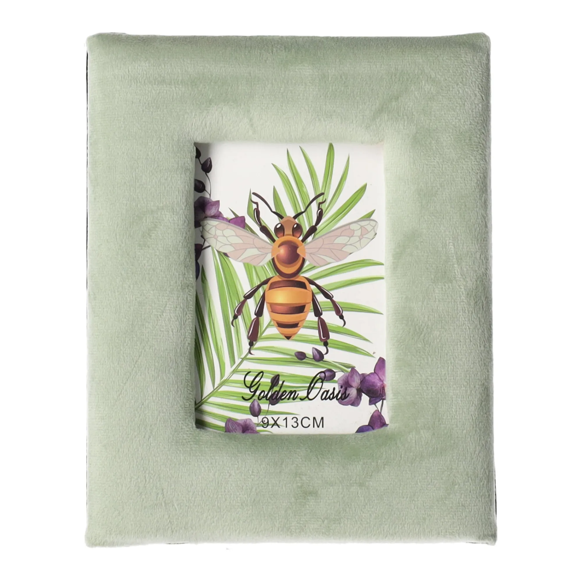 Woondecoratie>Kader fluweel groen 20 x 16 cm
