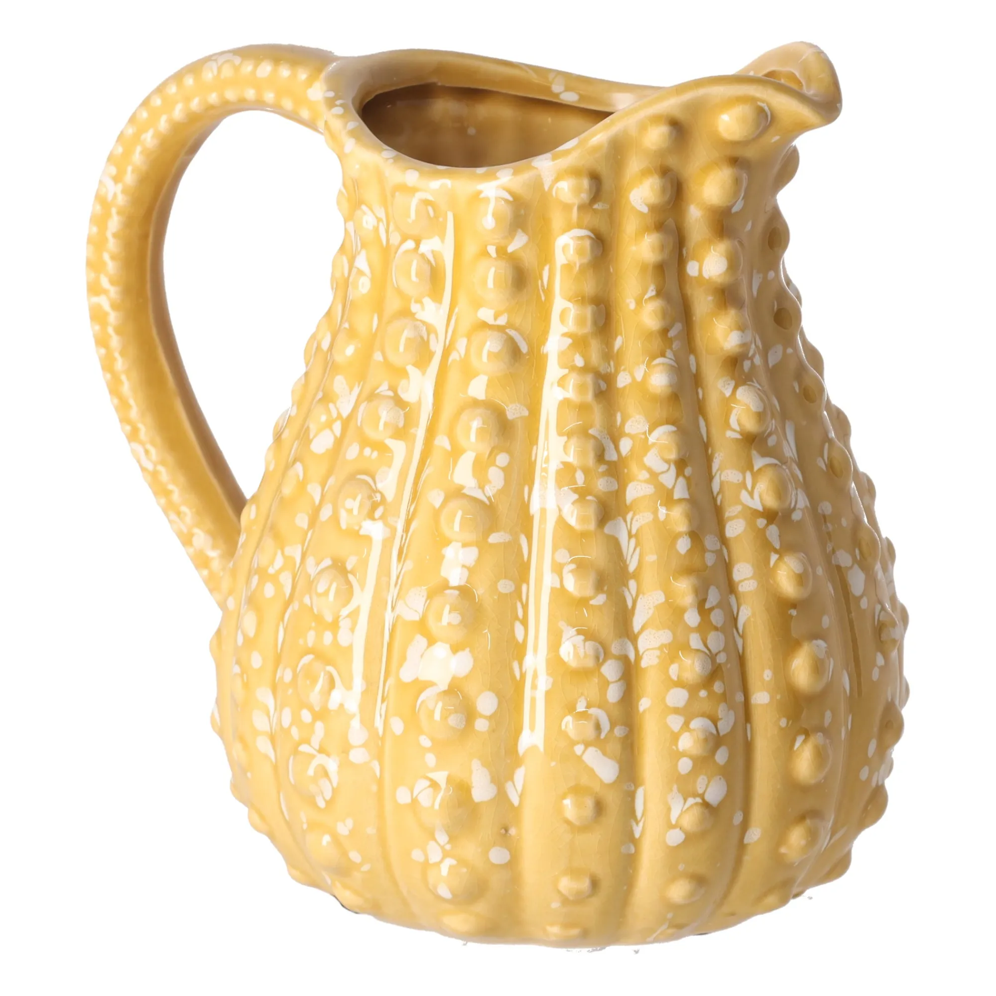 Natural Collections Woondecoratie|Koken & Tafelen>Karaf keramiek geel 19 x 18 cm