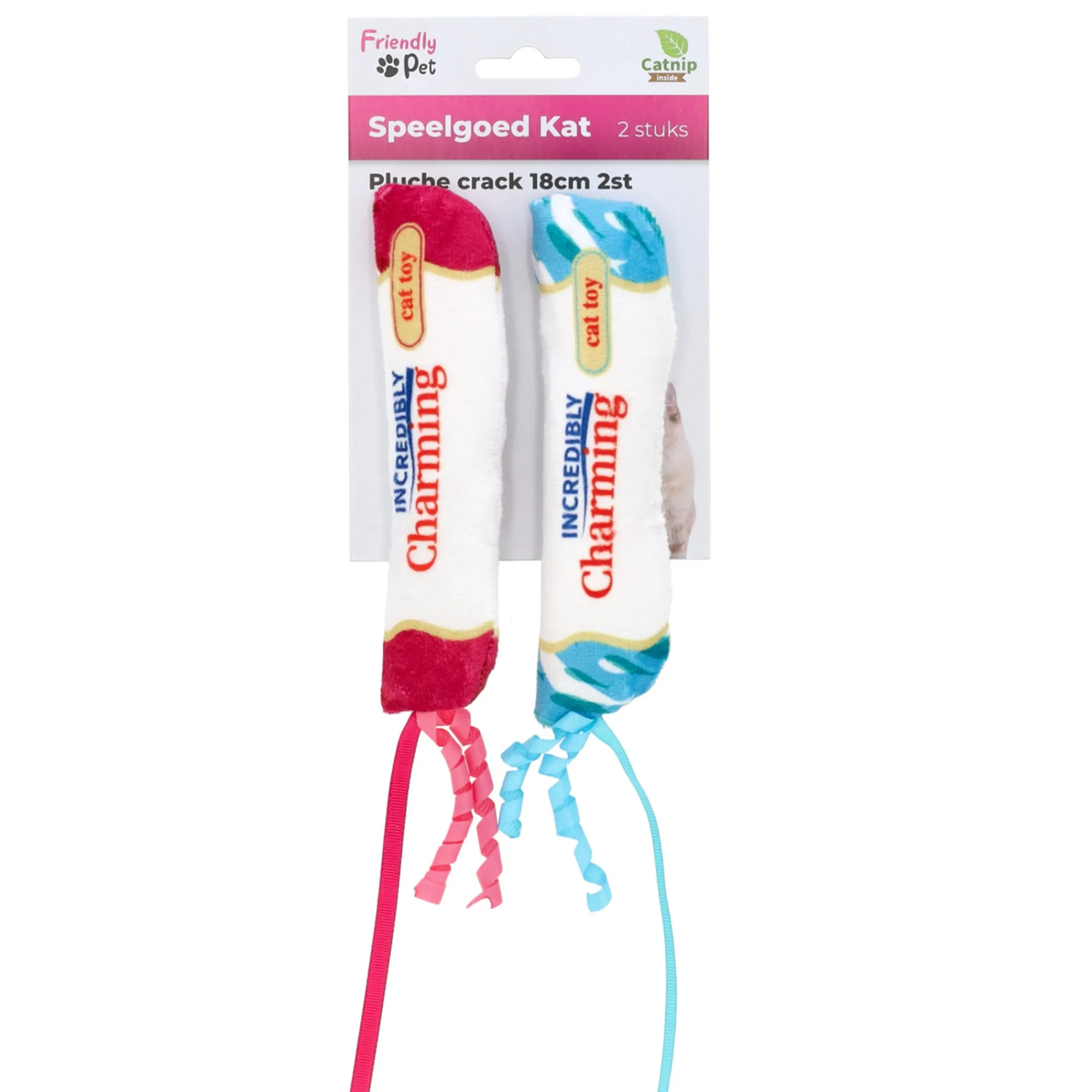 Friendly Pet Kattenspeeltjes>Kattanspeeltje pluche crack 18 cm 2st.