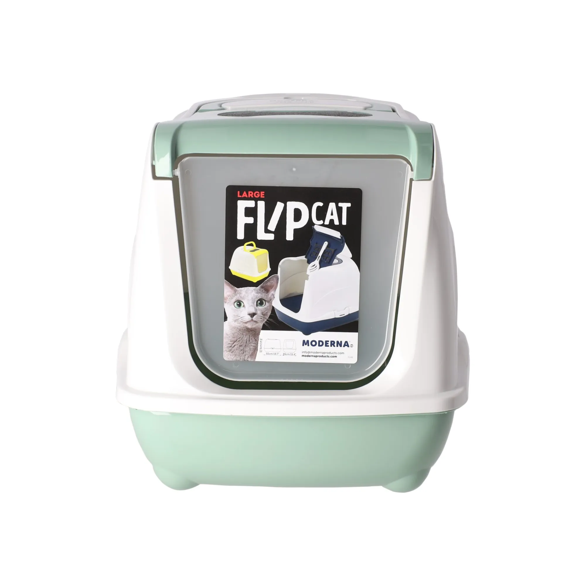 Moderna Kattenbak>Kattenbak flipcat 50cm muntgroen