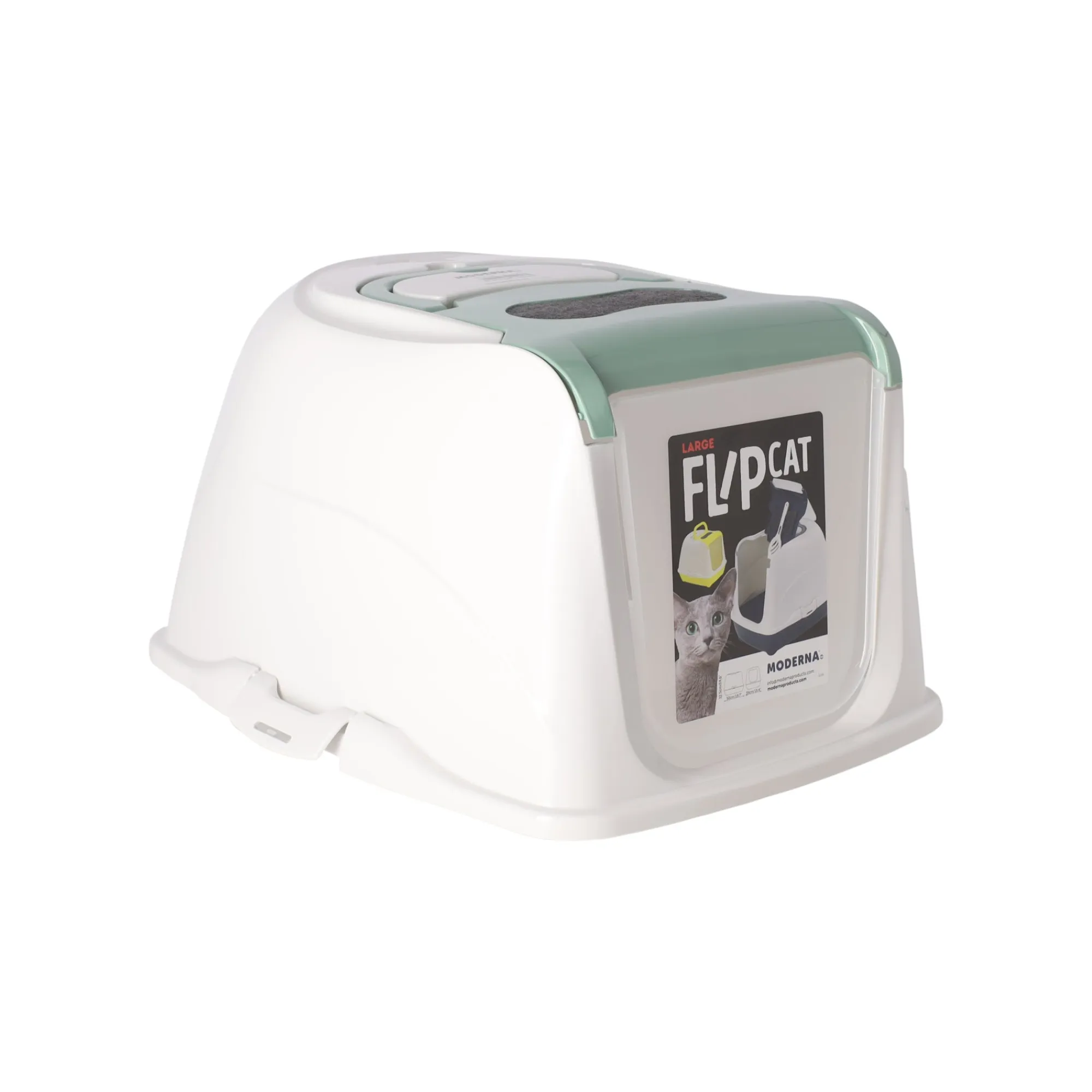 Moderna Kattenbak>Kattenbak flipcat 50cm muntgroen